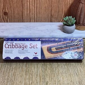 Vintage Cardinal Deluxe Solid Wood Cribbage Set